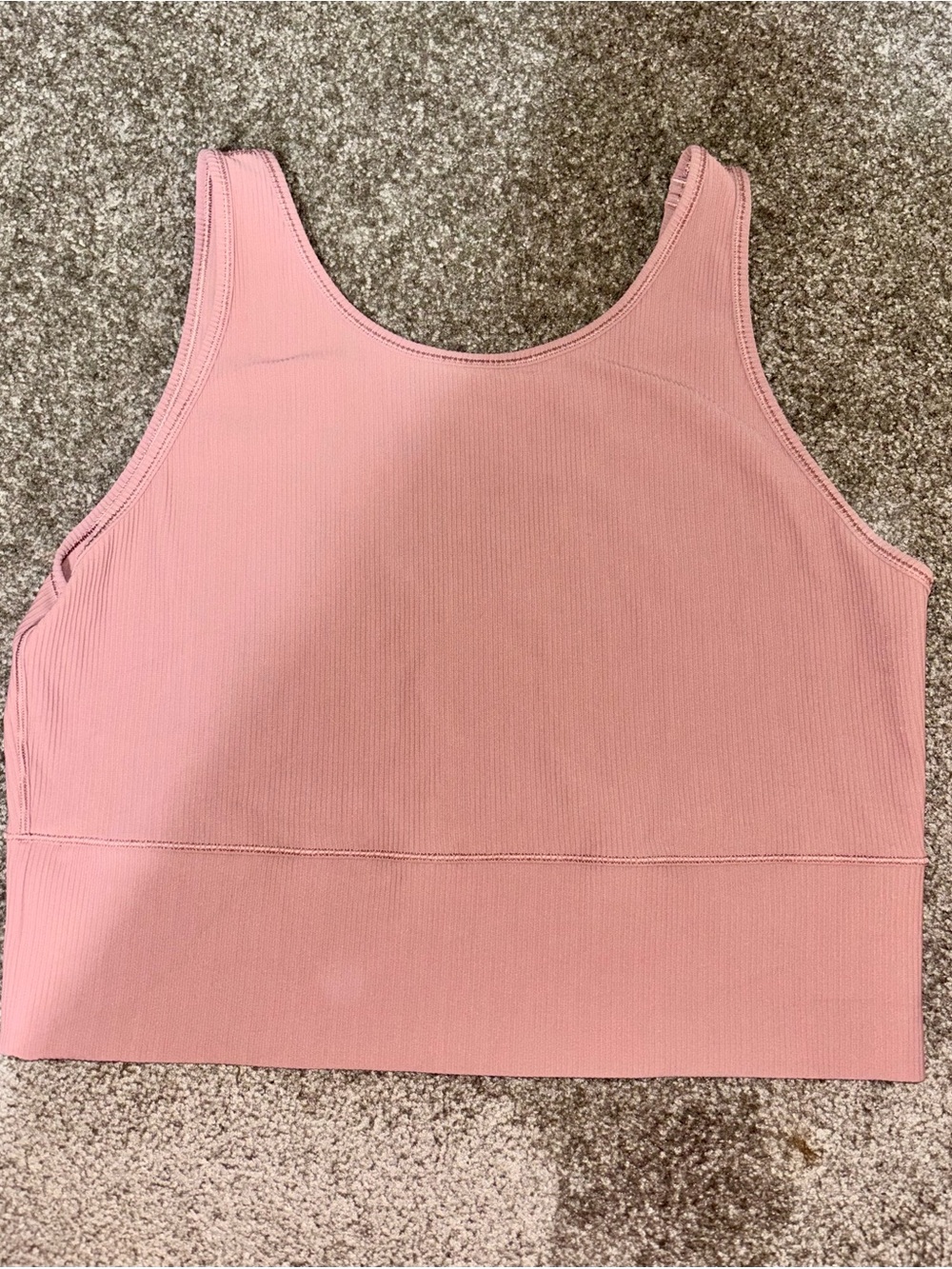 lululemon athletica Ribbed Dusty Pink Crop Tank